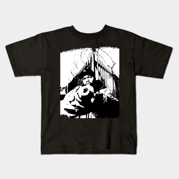 Ice c silhouette pose Kids T-Shirt by White Name